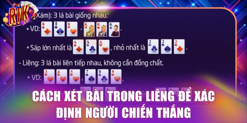 Cách xét bài trong Liêng để xác định người chiến thắng